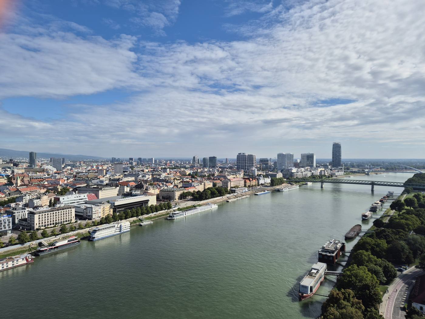 Panorama of the Danube in Bratislava