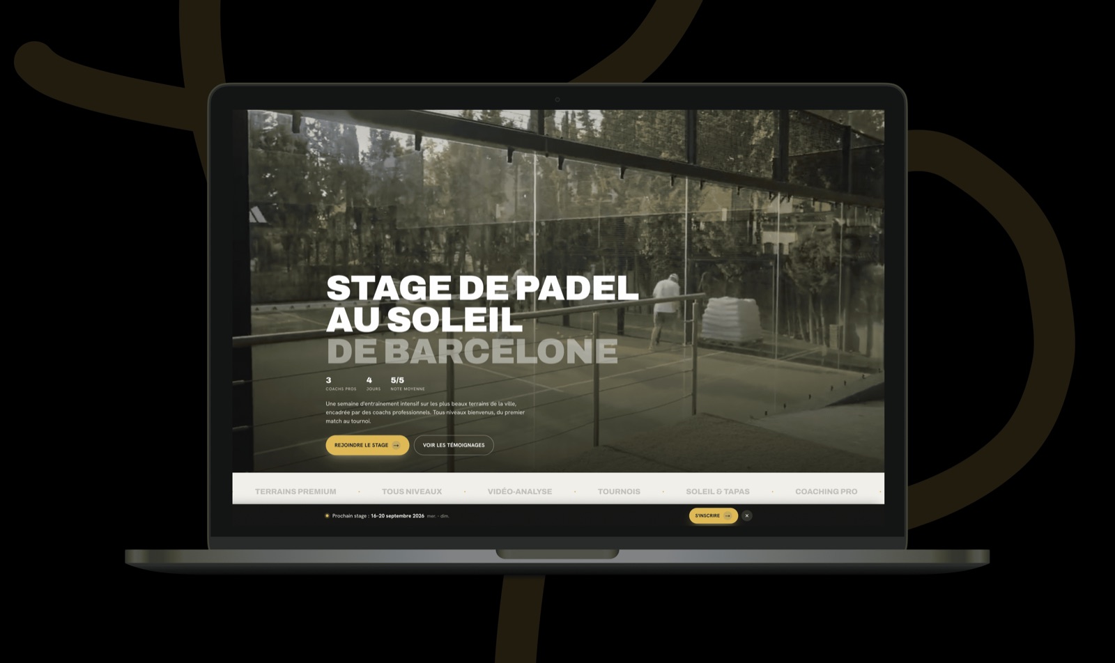 Padel Camp Barcelona website